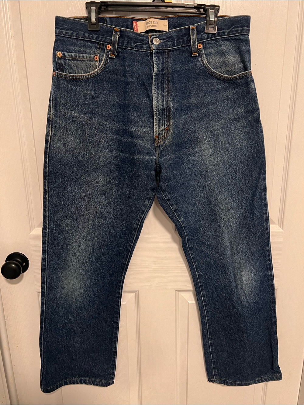 Y2K Vintage Levi's 517 Men's Bootcut Jeans Mid Rise Dark Wash Indigo Denim 36x34